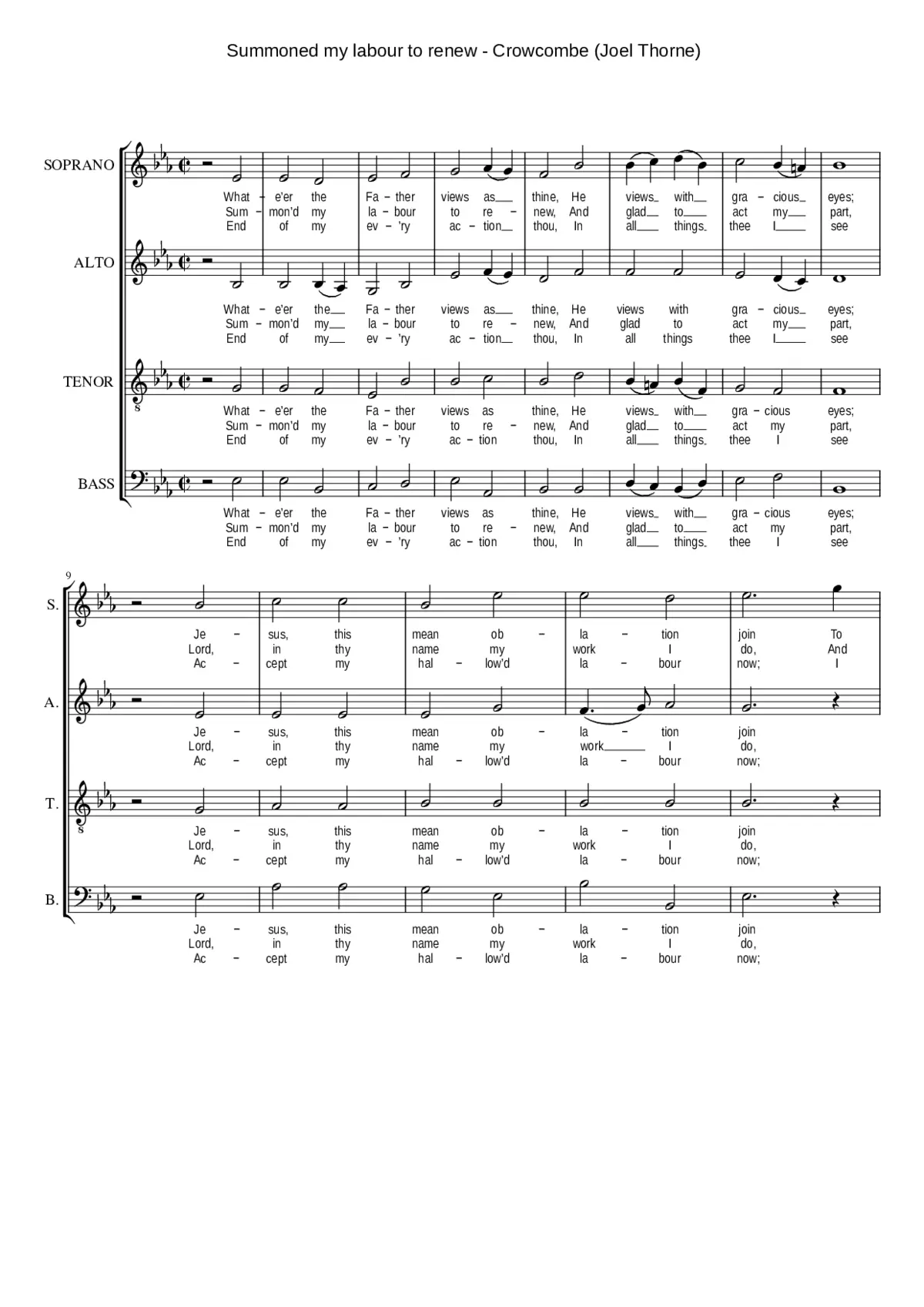 Summoned my labour to renew - Page 1