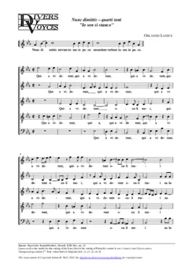 Nunc dimittis "Io son sì stanco"