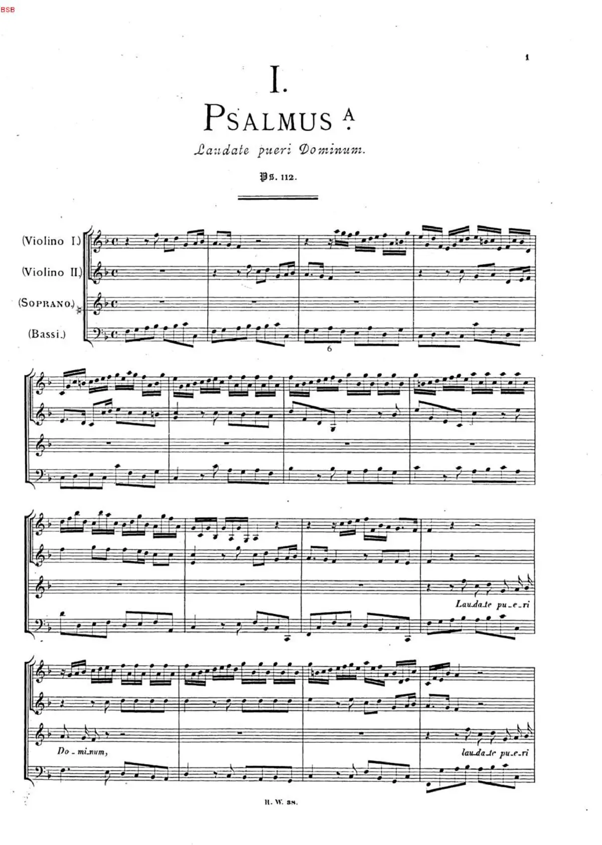 Laudate pueri Dominum - Page 1
