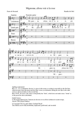 Mignonne, allons voir si la rose