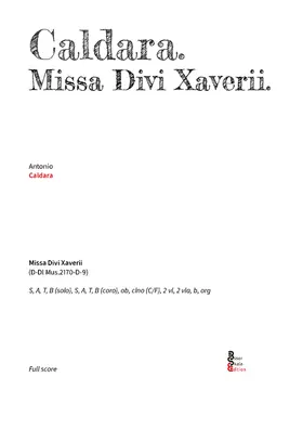 Mass in C major 'Divi Xaverii'
