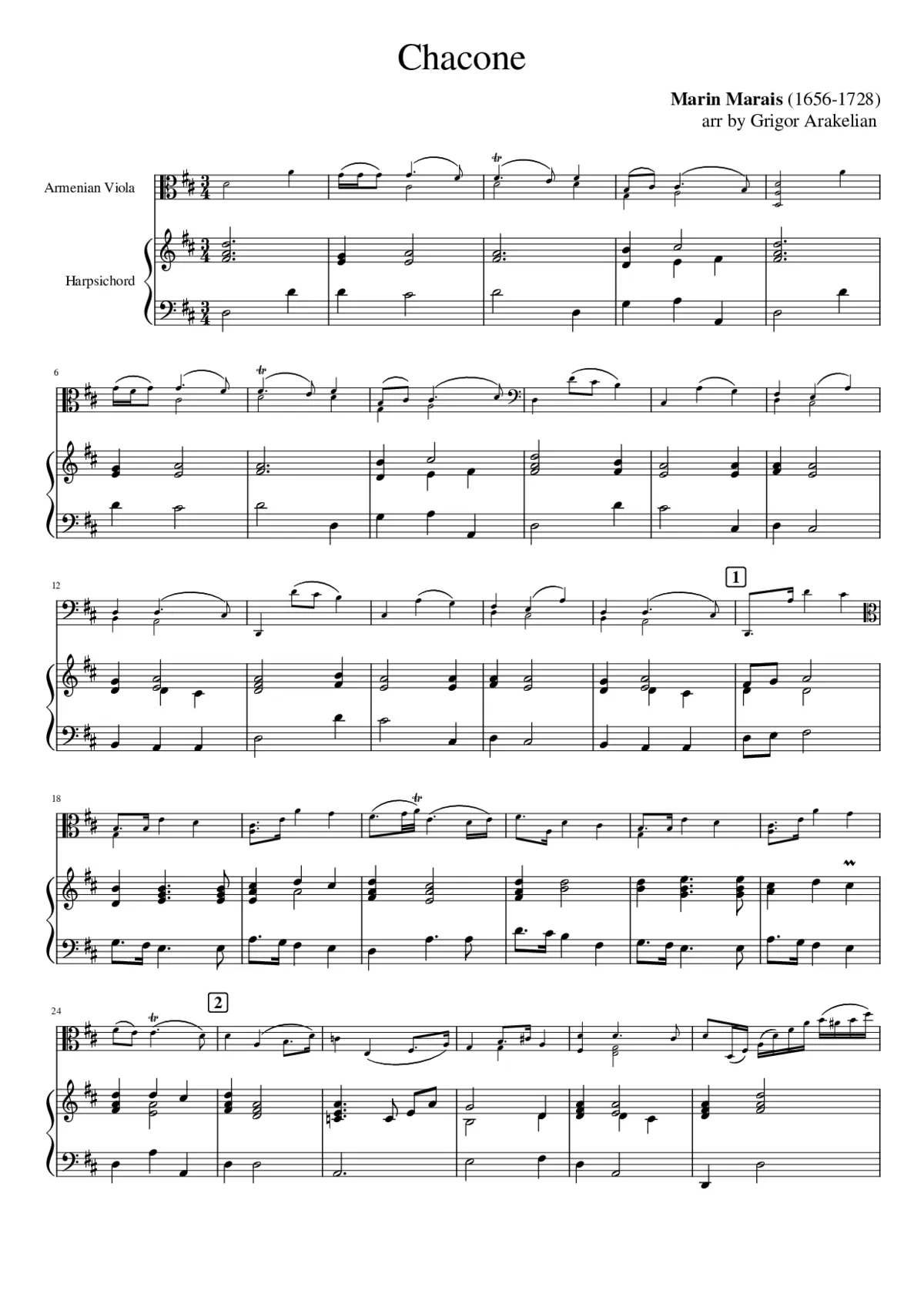 Chacone - Page 1