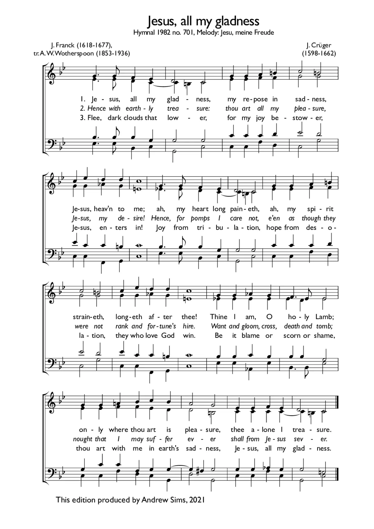 Jesus, all my gladness - Page 1