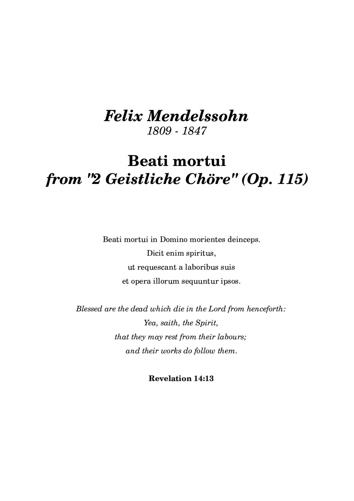 2 Sacred Choruses, Op.115 - Page 1