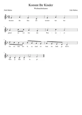 Kommt Ihr Kinder Kanon