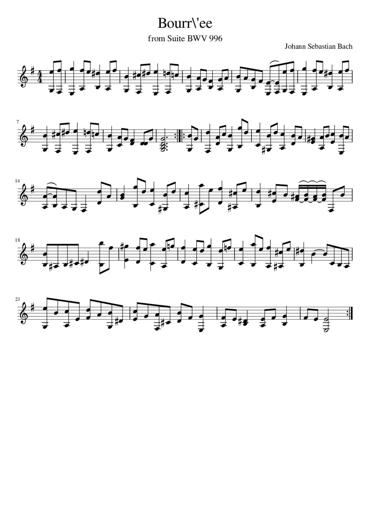 Bourr\'ee - Page 1