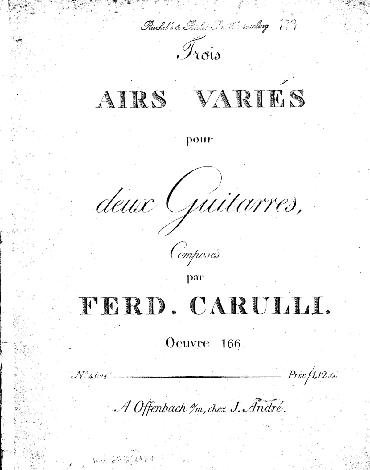 3 Airs variés pour deux guitarres - Page 1