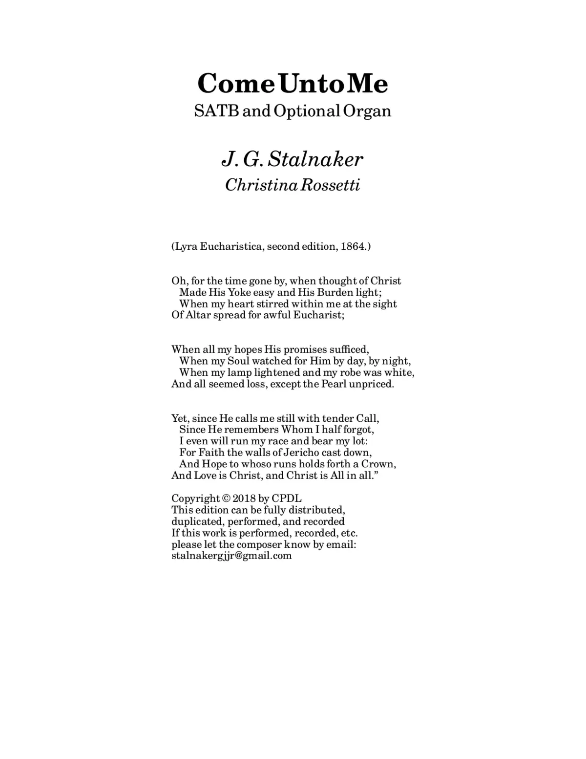 Come Unto Me - Page 1