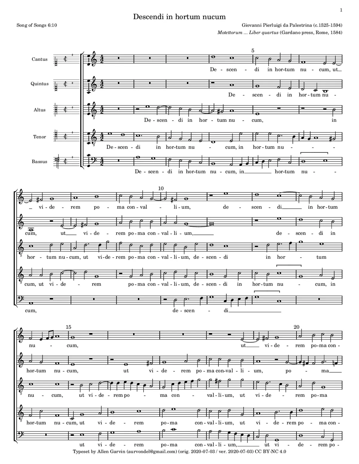 Descendi in hortum nucum - Page 1