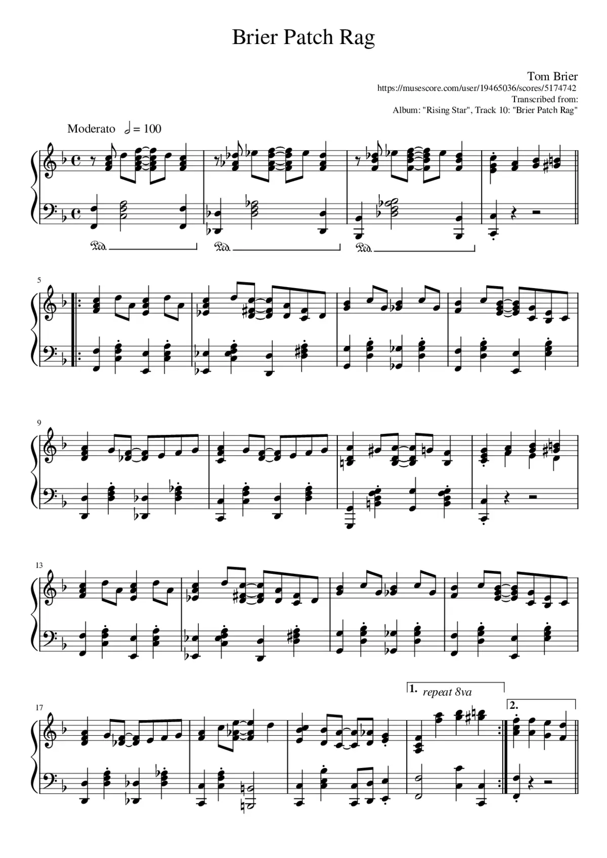 Tom Brier Improvisation - Page 1