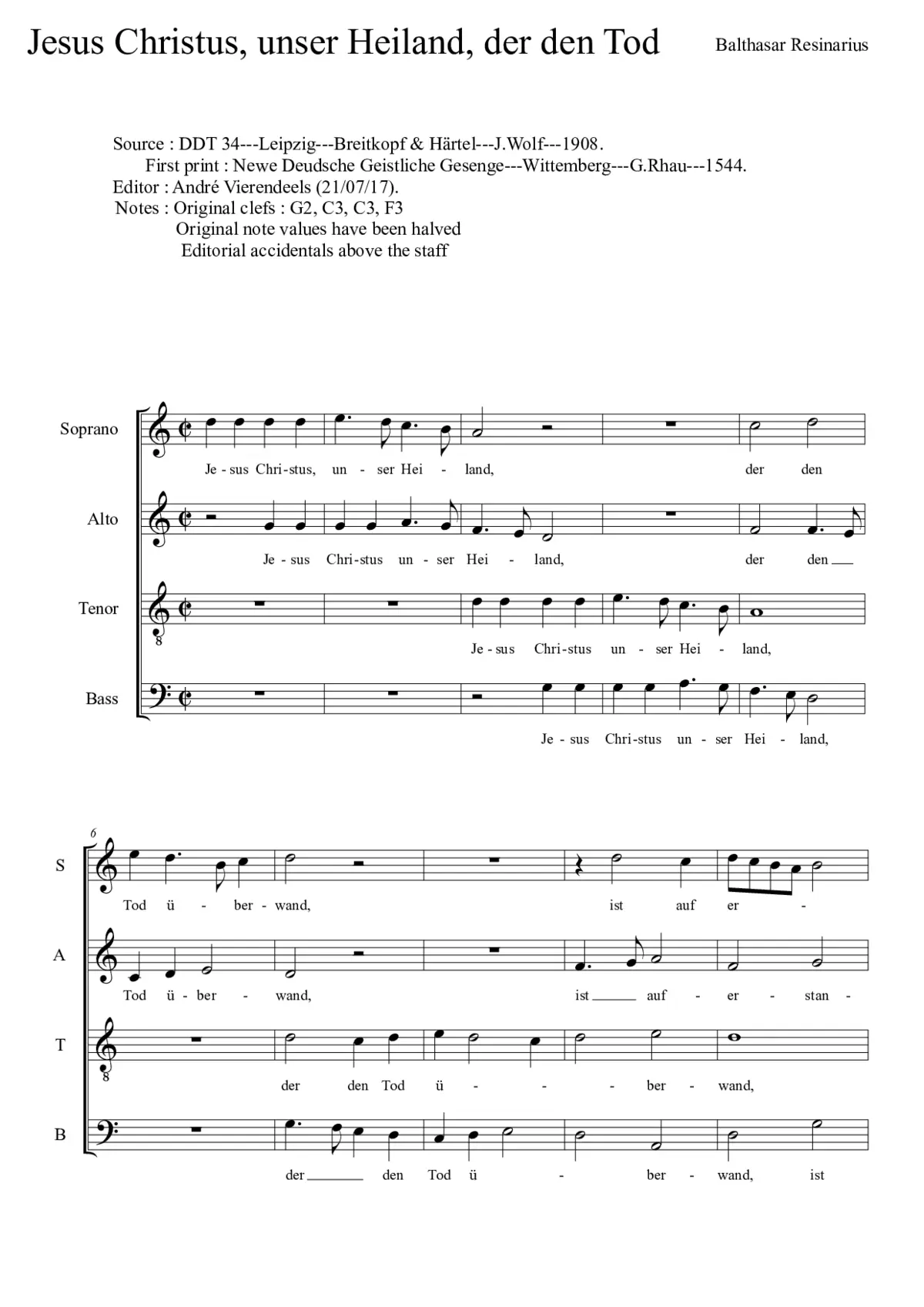 Jesus Christus, unser Heiland, der den Tod - Page 1