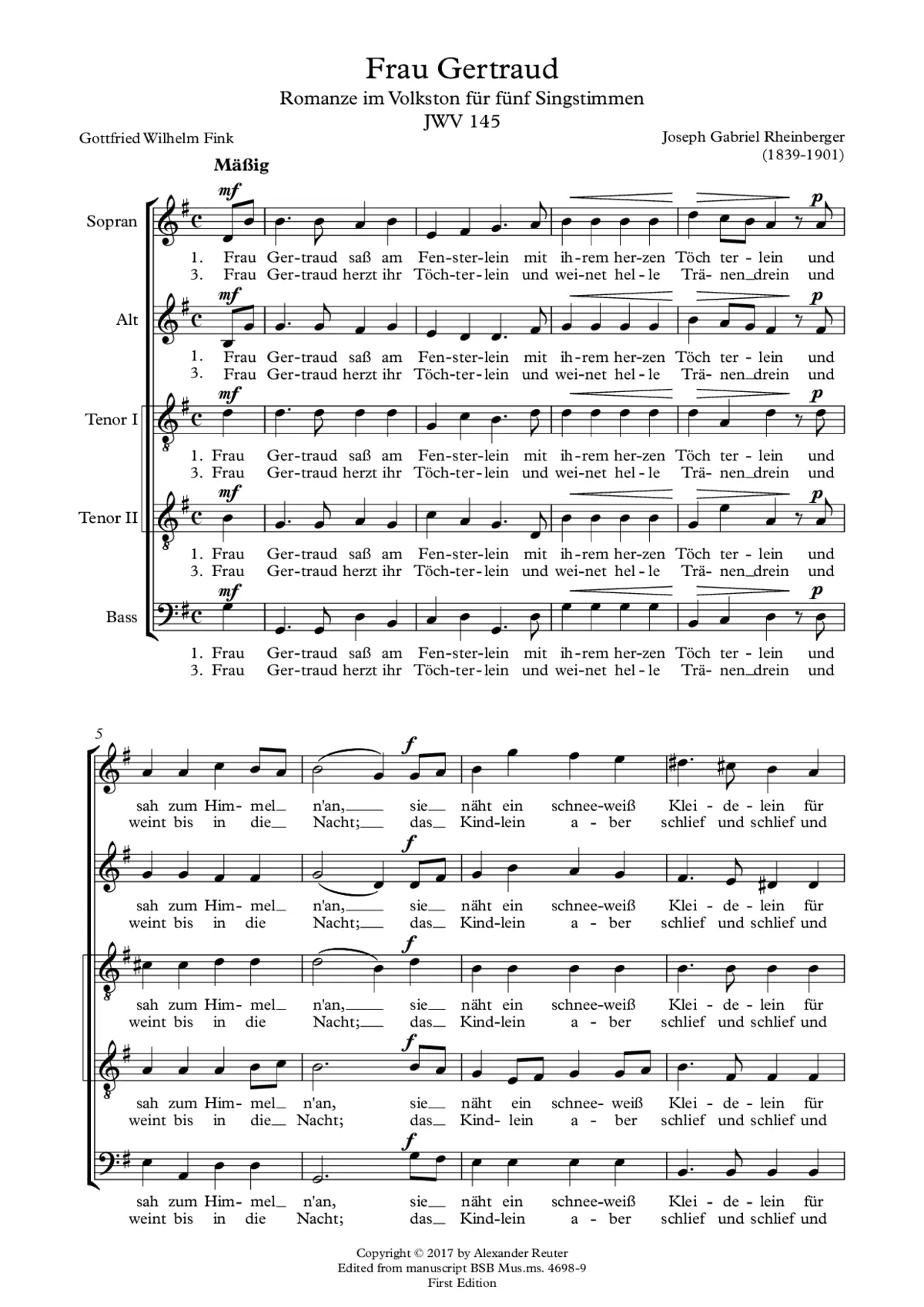 Frau Gertraud, JWV 145 - Page 1