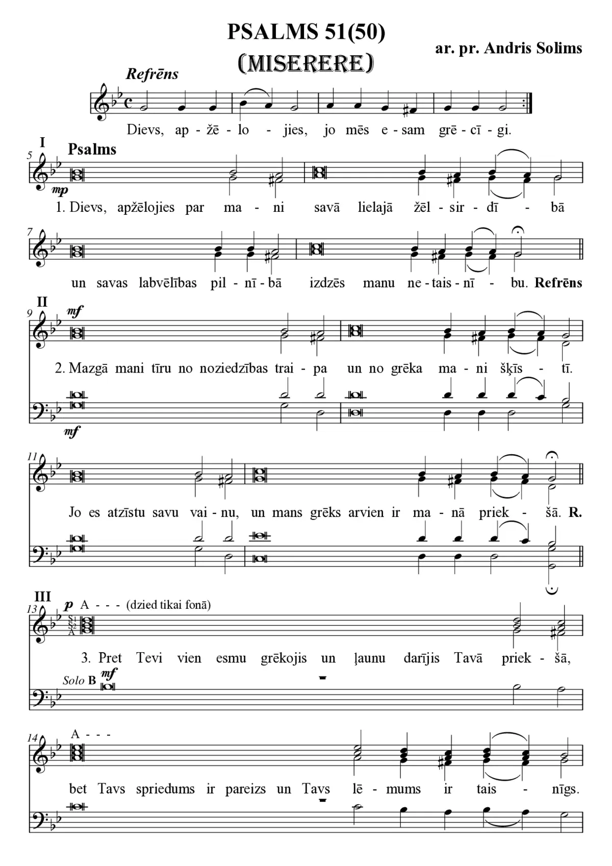 Miserere mei, Deus - Page 1