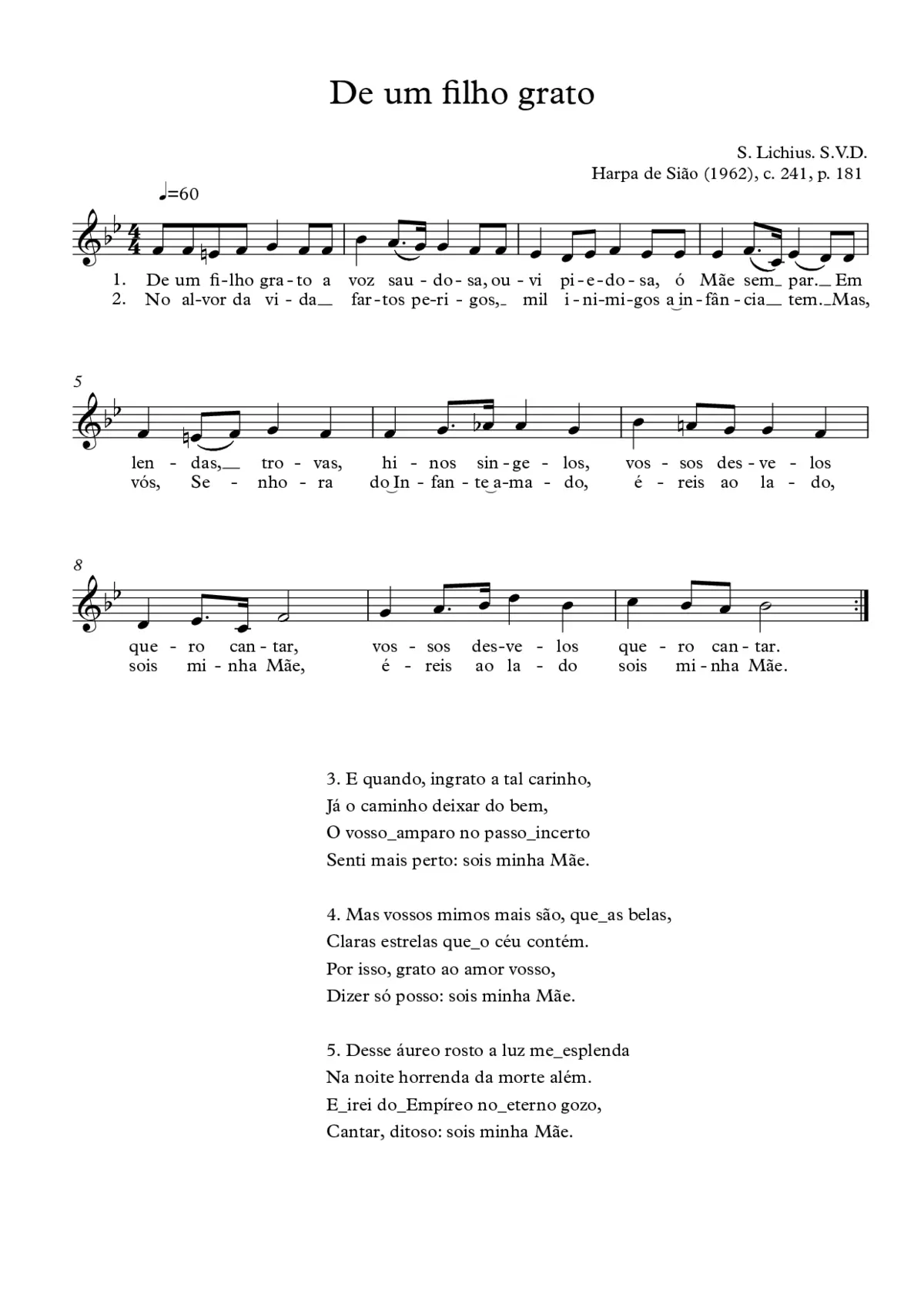 De um filho grato - Page 1