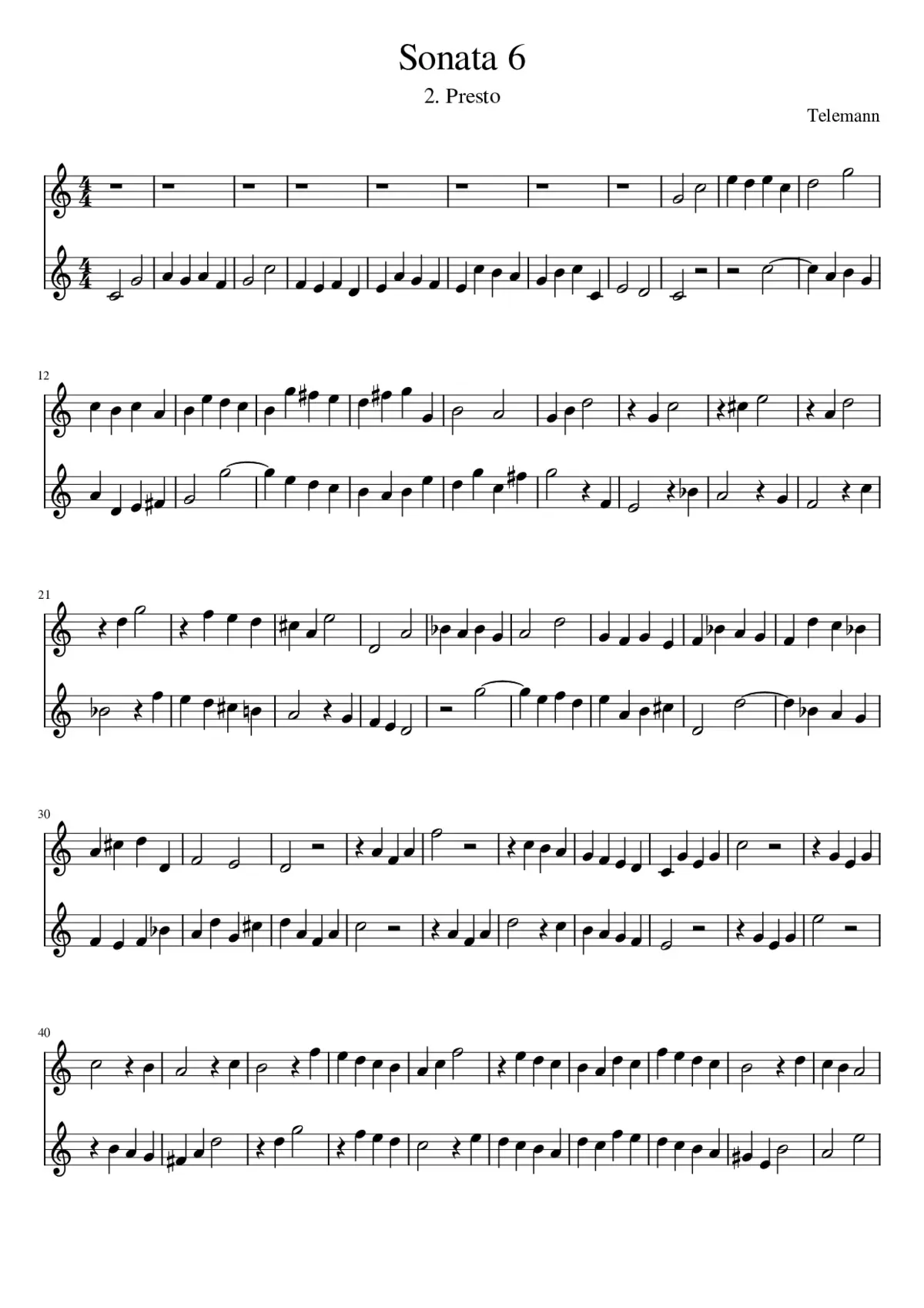 Sonata 6 - Page 1