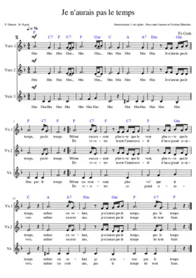 je naurai pas le temps