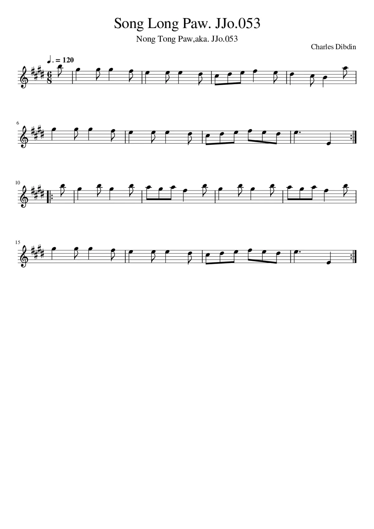 Song Long Paw. JJo.053 - Page 1