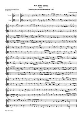 XV Bicinium sine textu