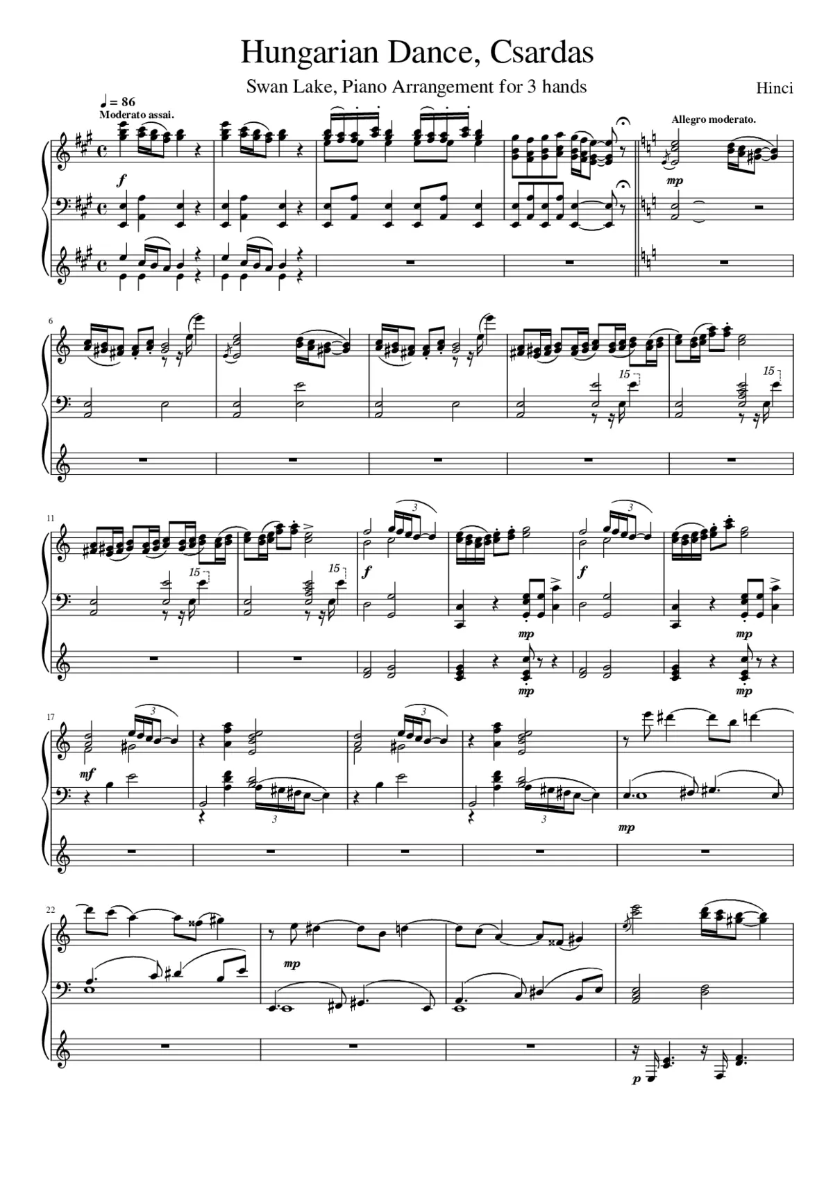 Swan Lake (ballet) Op.20 - Page 1