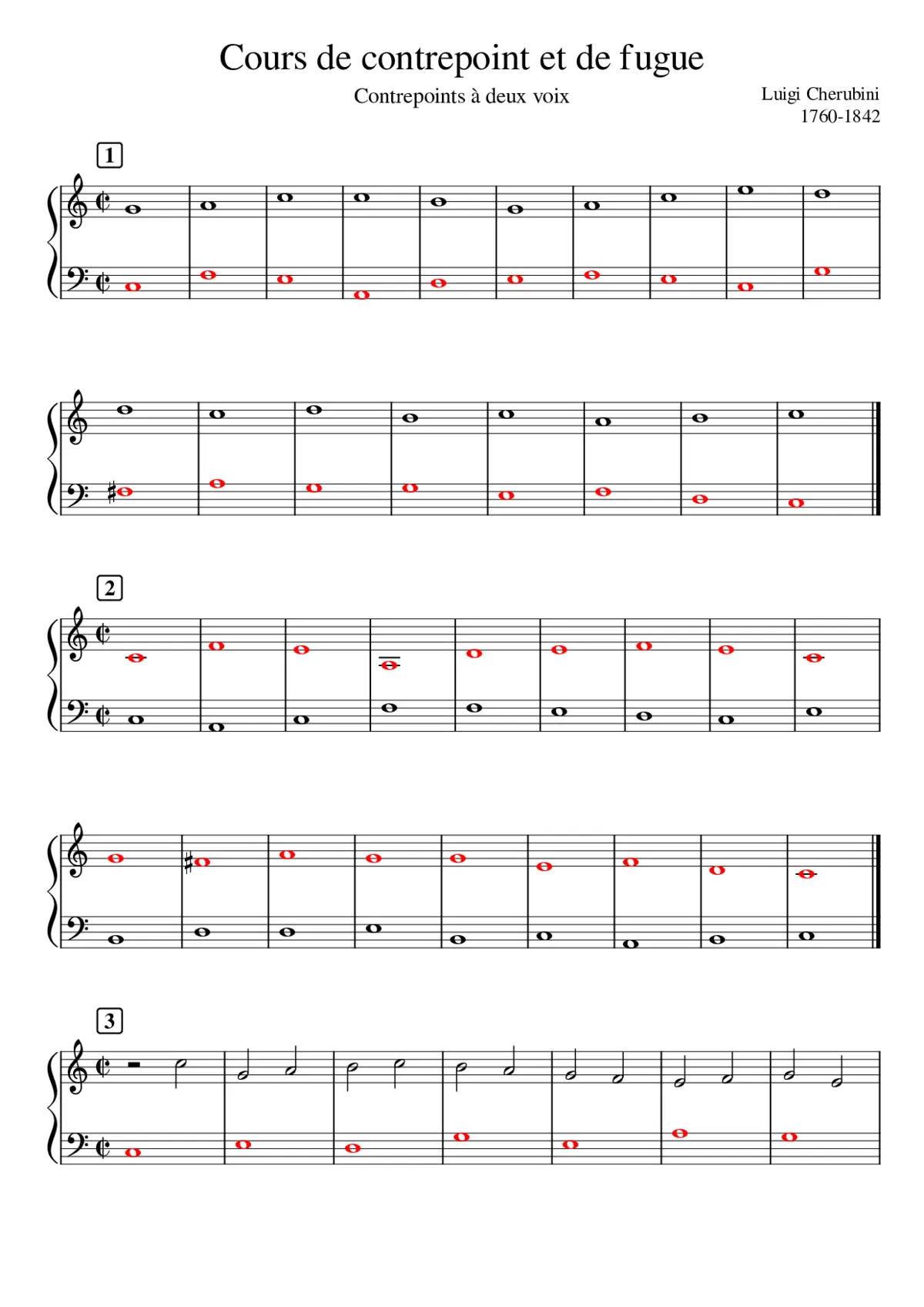 Cours de contrepoint et de fugue - Page 1