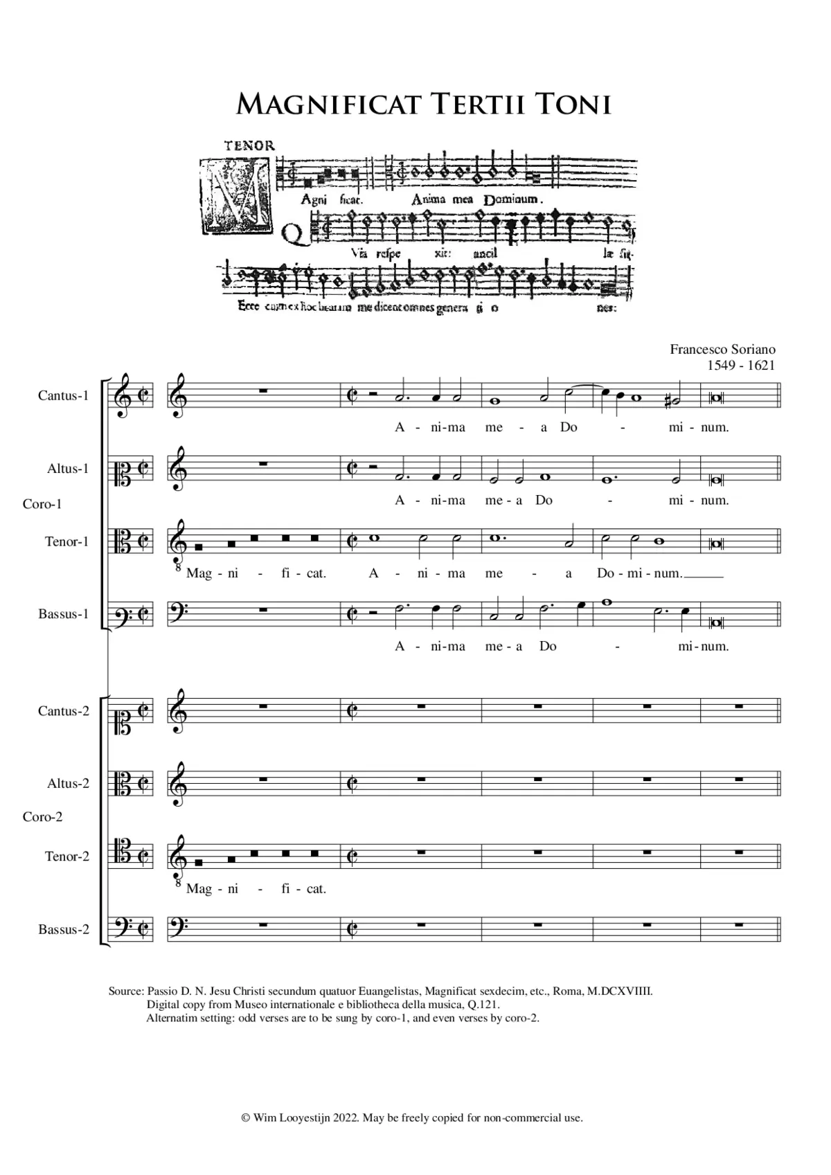 Magnificat 3 (tertii toni) - Page 1