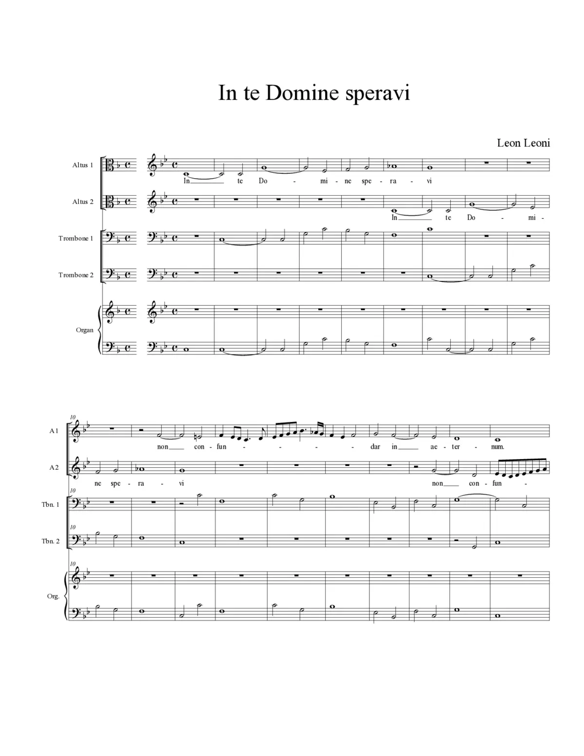 In te Domine speravi - Page 1