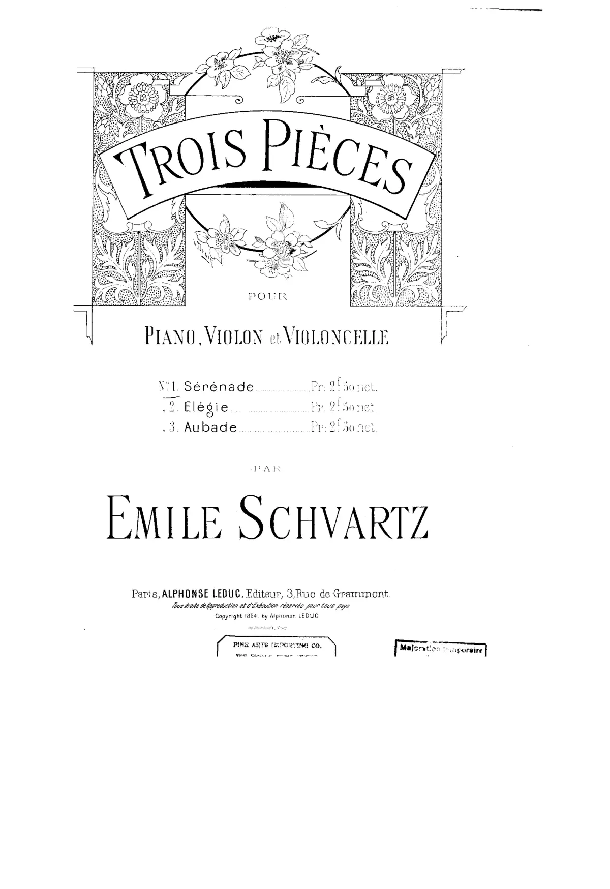 3 Pieces for Piano Trio - Page 1