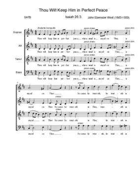 Thou wilt keep him in perfect peace