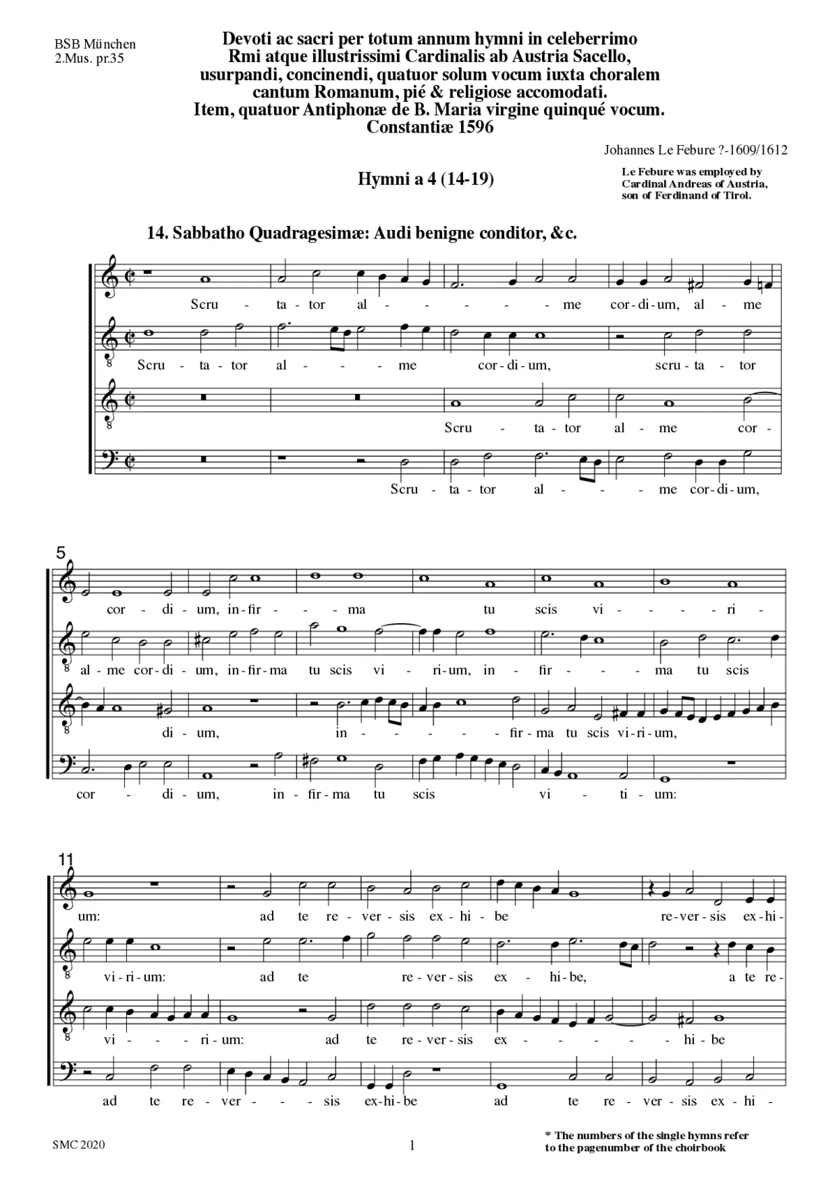 Audi benigne conditor - Page 1