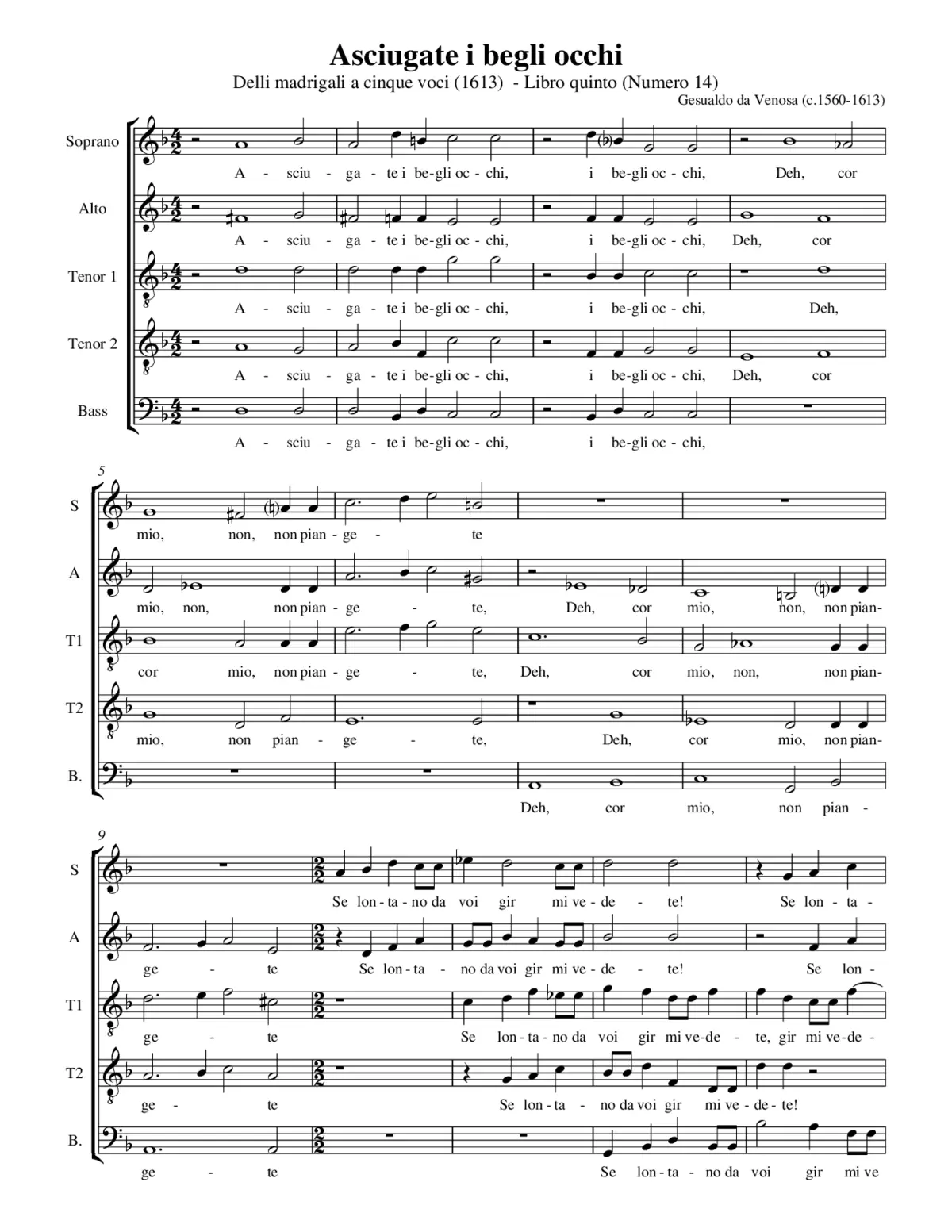 Asciugate i begli occhi - Page 1
