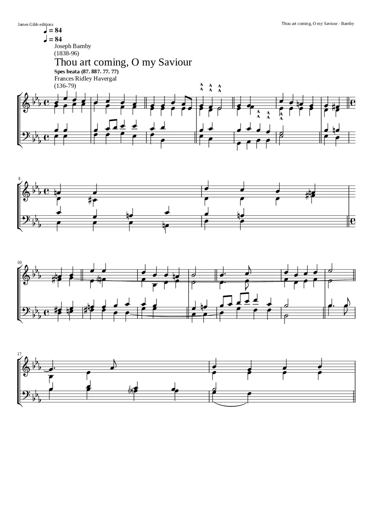 Thou art coming O my Saviour - Page 1