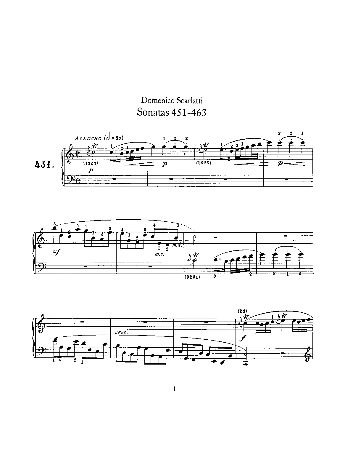 Keyboard Sonata in C major - Page 1