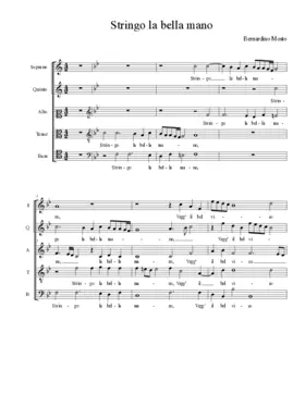 Stringo la bella mano