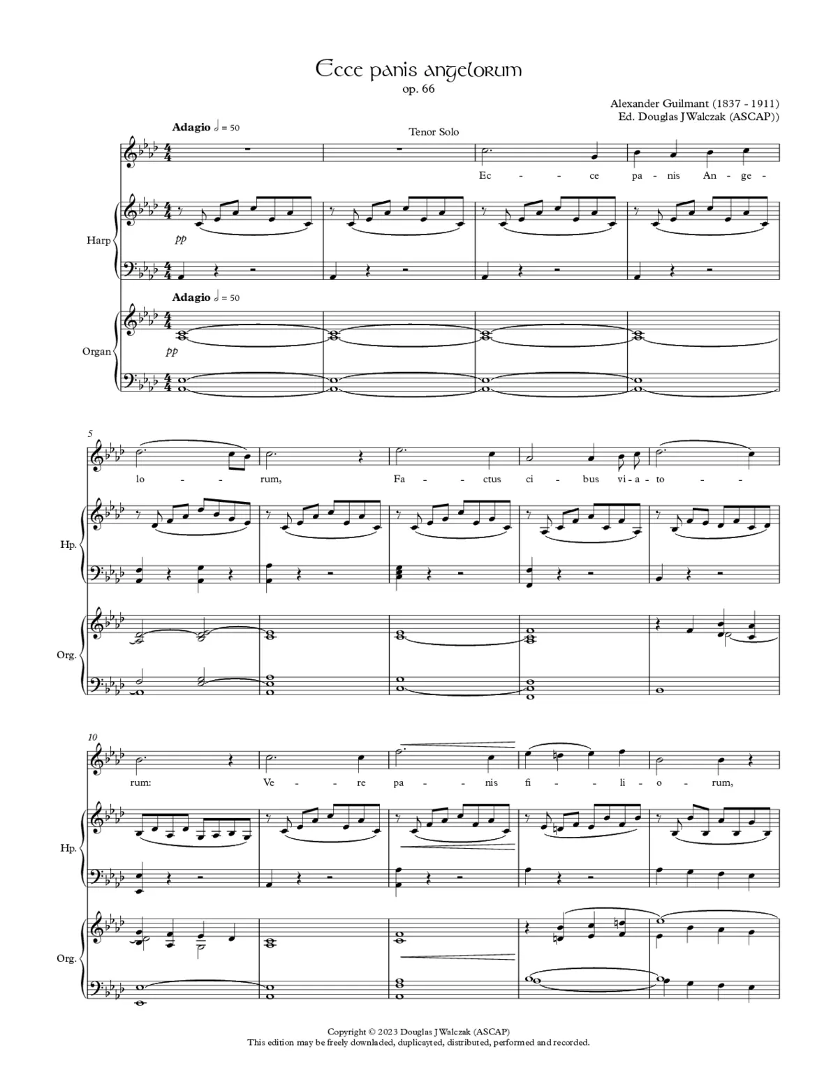 Ecce panis angelorum - Page 1