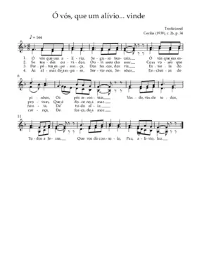 Ó vós, que um alívio... vinde