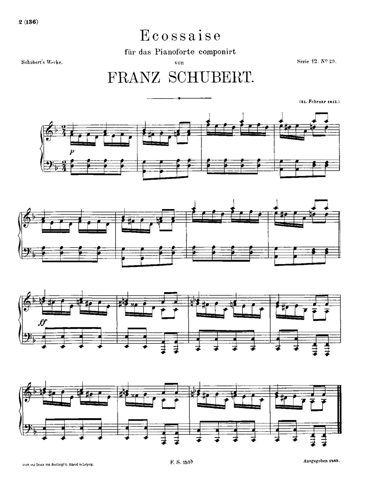Ecossaise, D.158 - Page 1