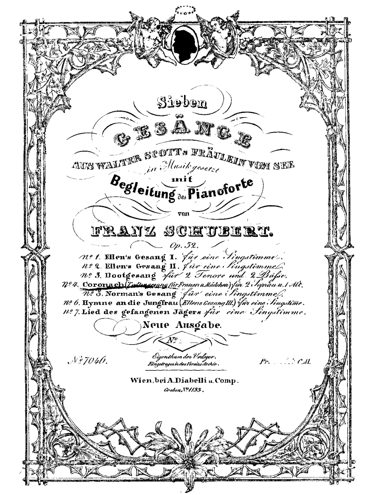 Coronach (Todtengesang der Frauen und Mädchen) - Page 1
