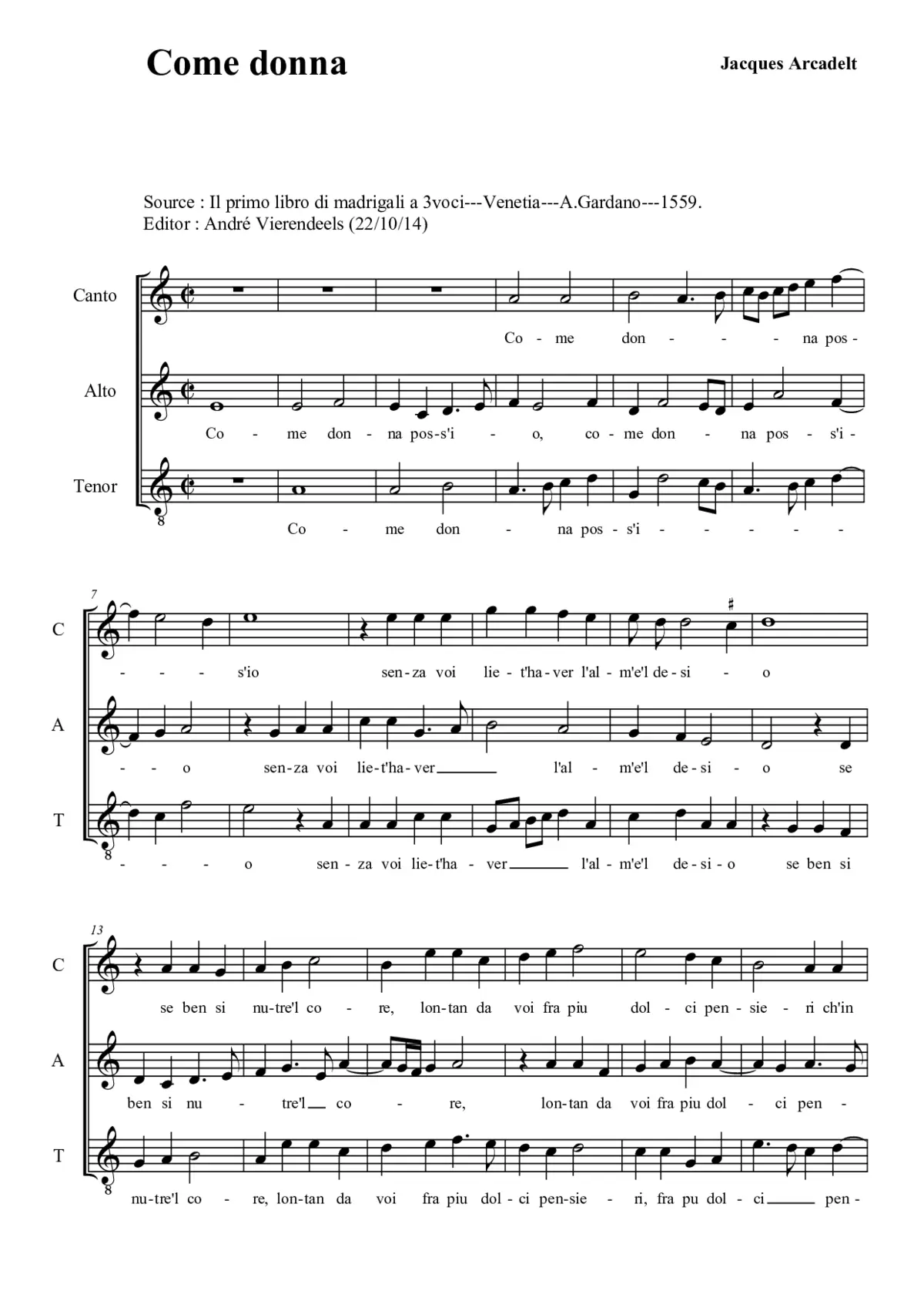 Come donna - Page 1