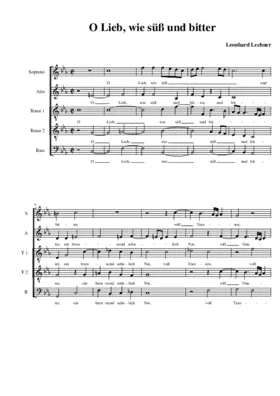 O Lieb, wie süß und bitter