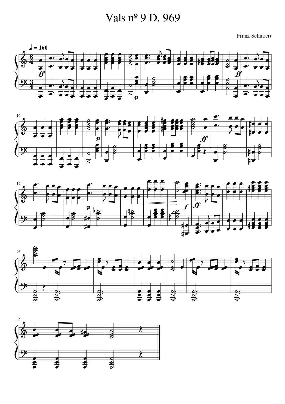 12 Valses nobles D.969 - Page 1