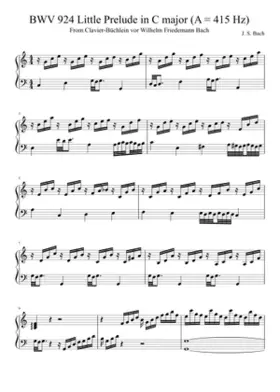 9 Kleine Präludien BWV 924-932