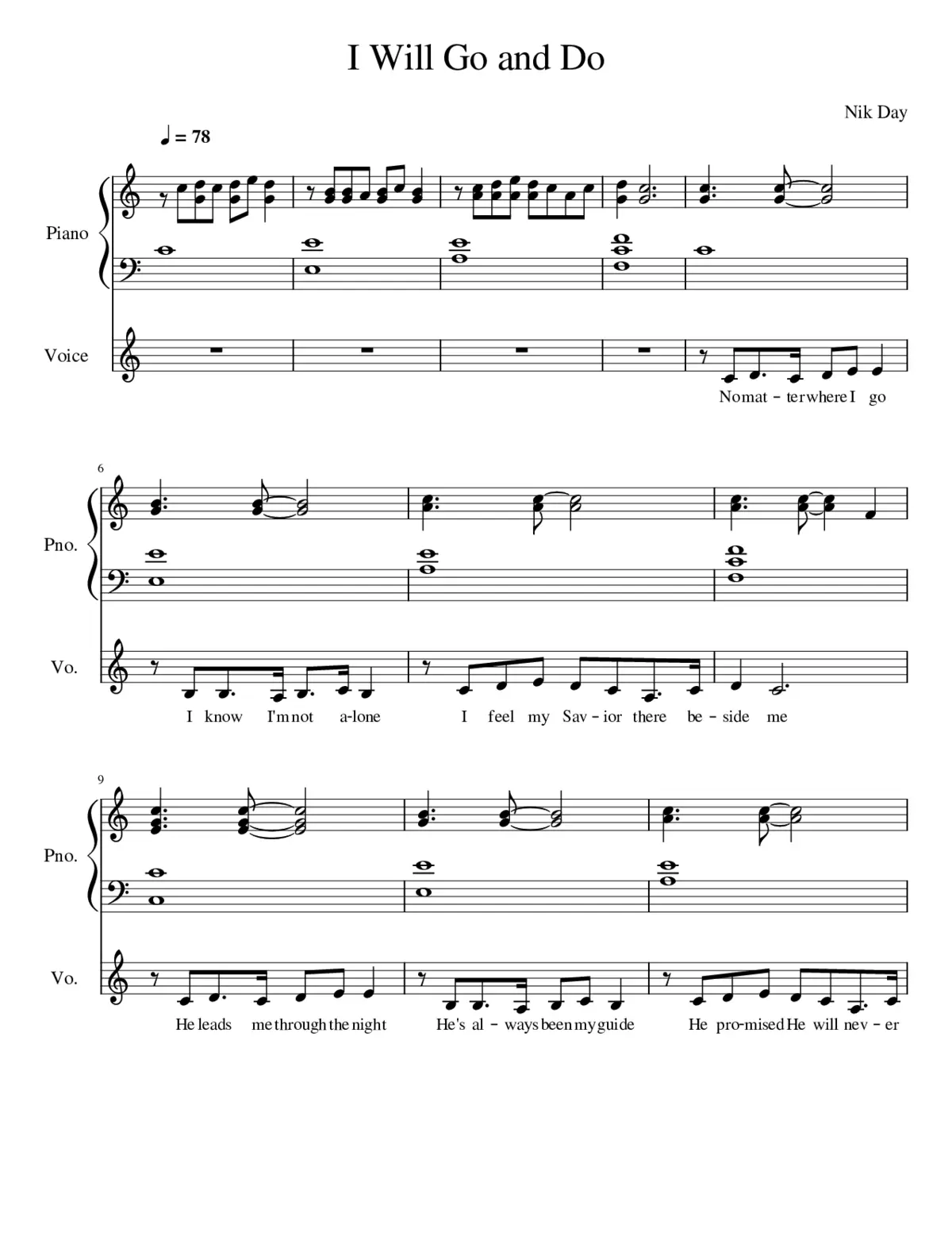 I will go and do - Page 1