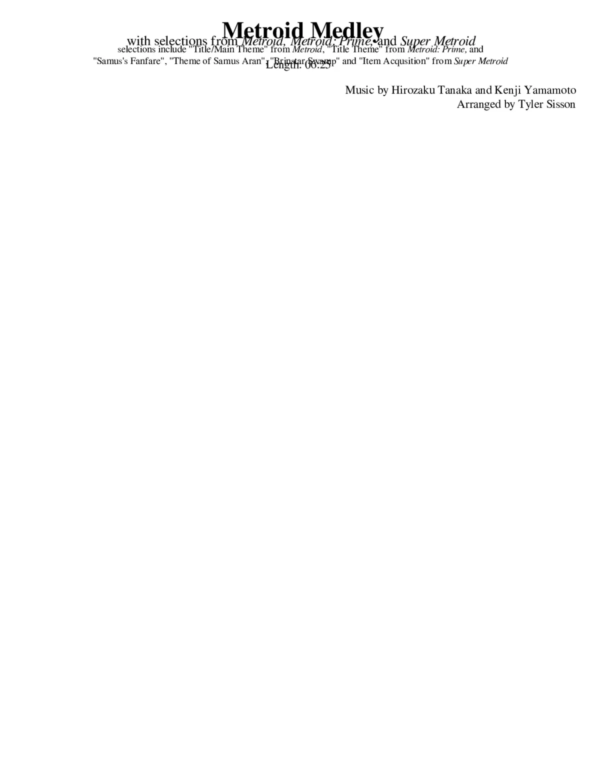 Metroid Medley - Page 1