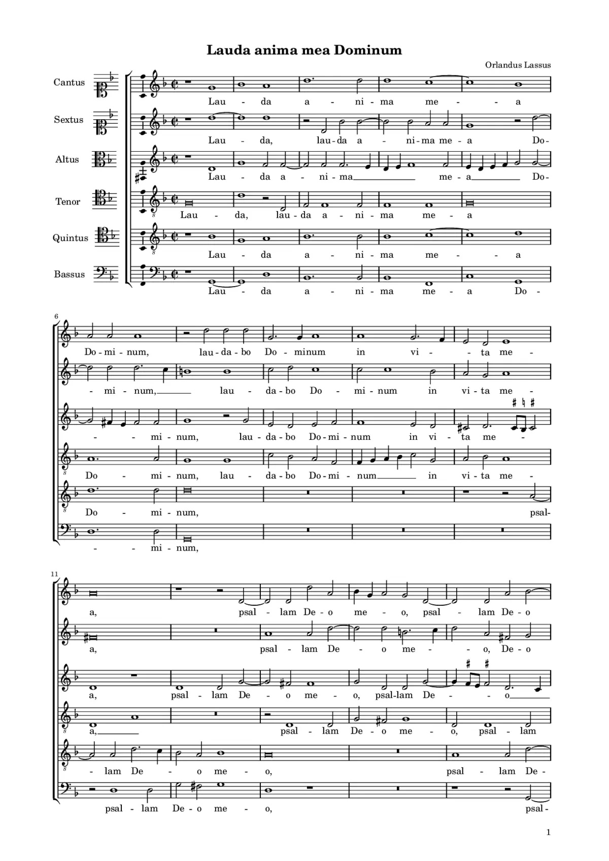 Lauda anima mea Dominum a6 - Page 1