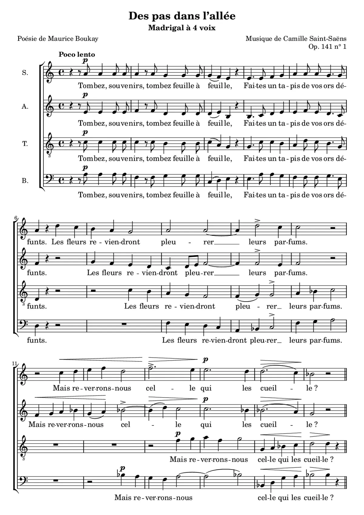 Des pas dans l'allée - Page 1