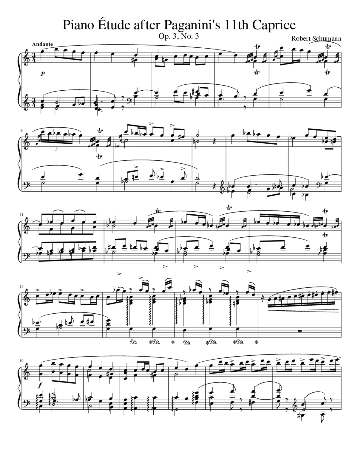 Etudes after Paganini Caprices Op.3 - Page 1