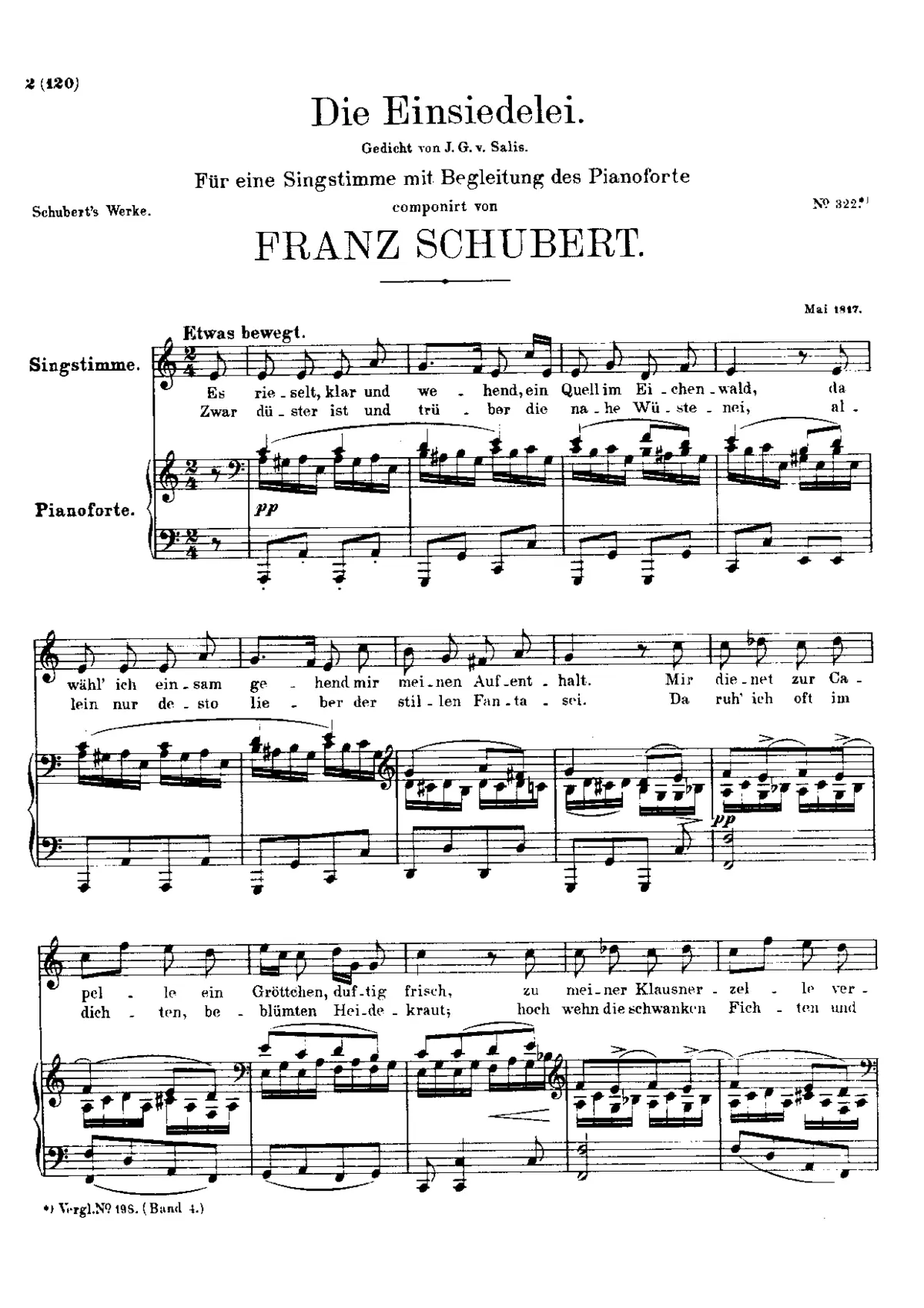 Die Einsiedelei, D.563 - Page 1