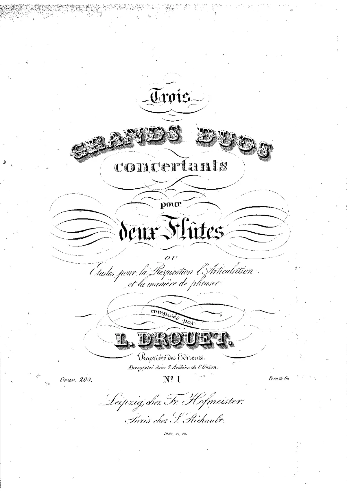 3 Grands Duos concertants - Page 1