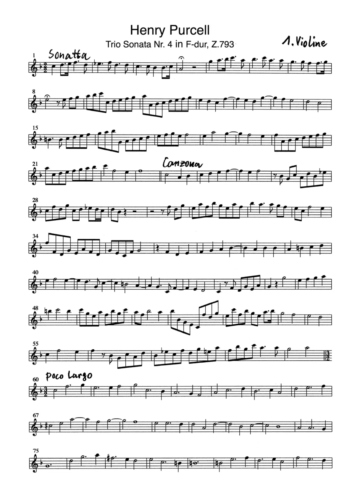 Trio Sonata in F major - Page 1