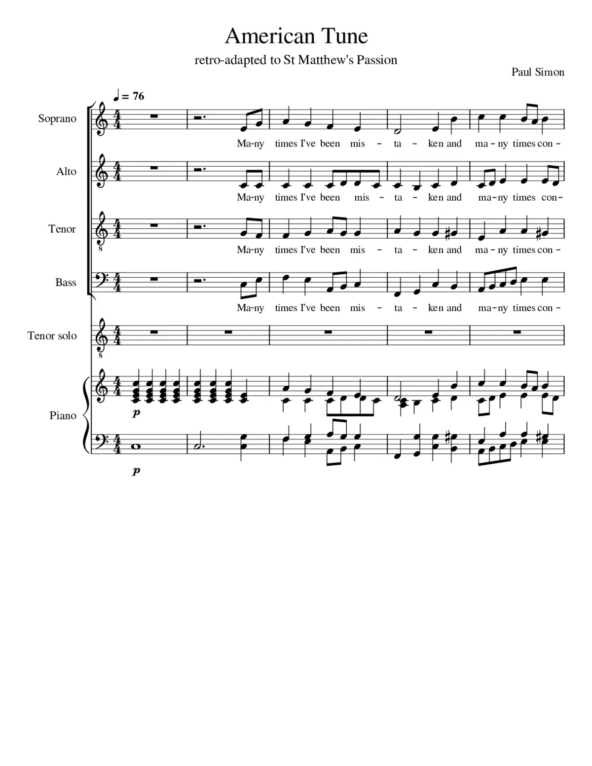 american tune - Page 1